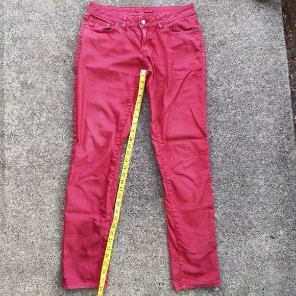 PrAna Kara Organic Cotton Jeans Straight Leg Faded Red Women's Pants Size 6 / 28 - Picture 10 of 14